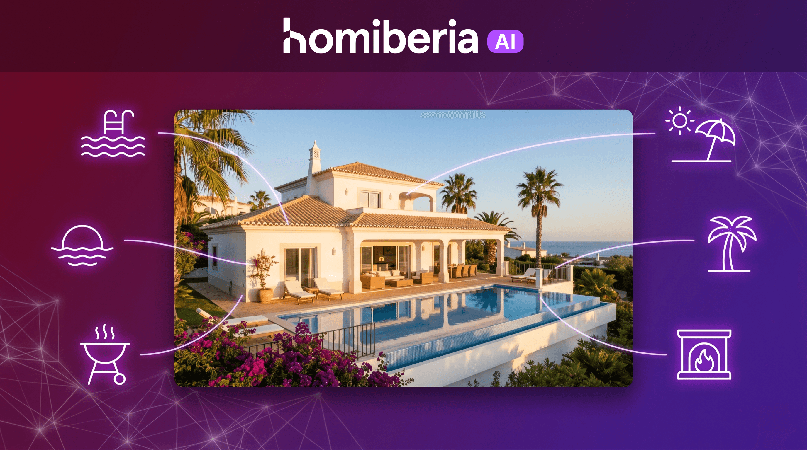 Illustration showing how Homiberia AI surfaces property features